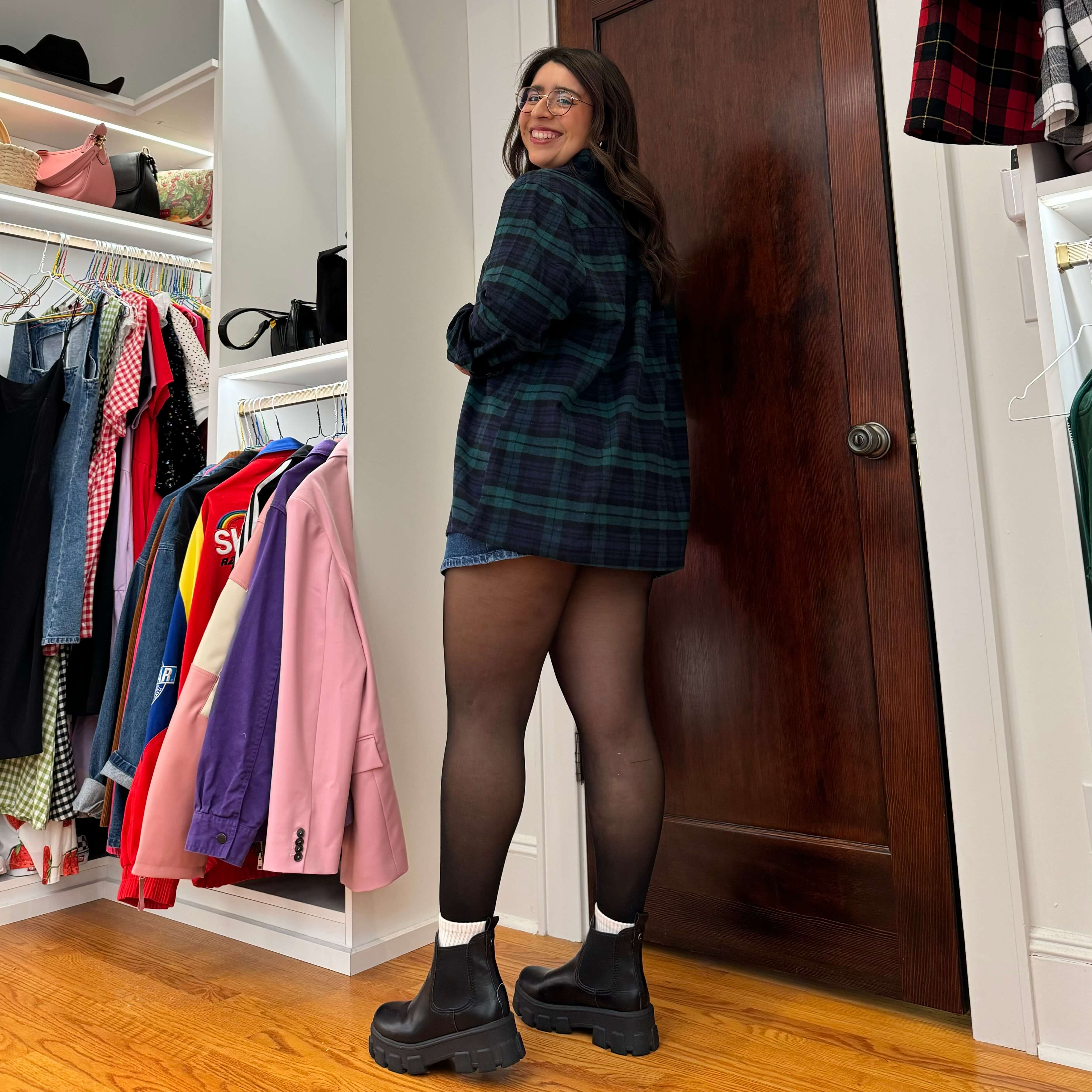 Flannel Long Sleeve Button-Up - Blue/Green