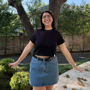 Cropped Tee - Black