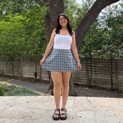 Christina Mini Skirt - Blue Plaid *Clearance Sale*