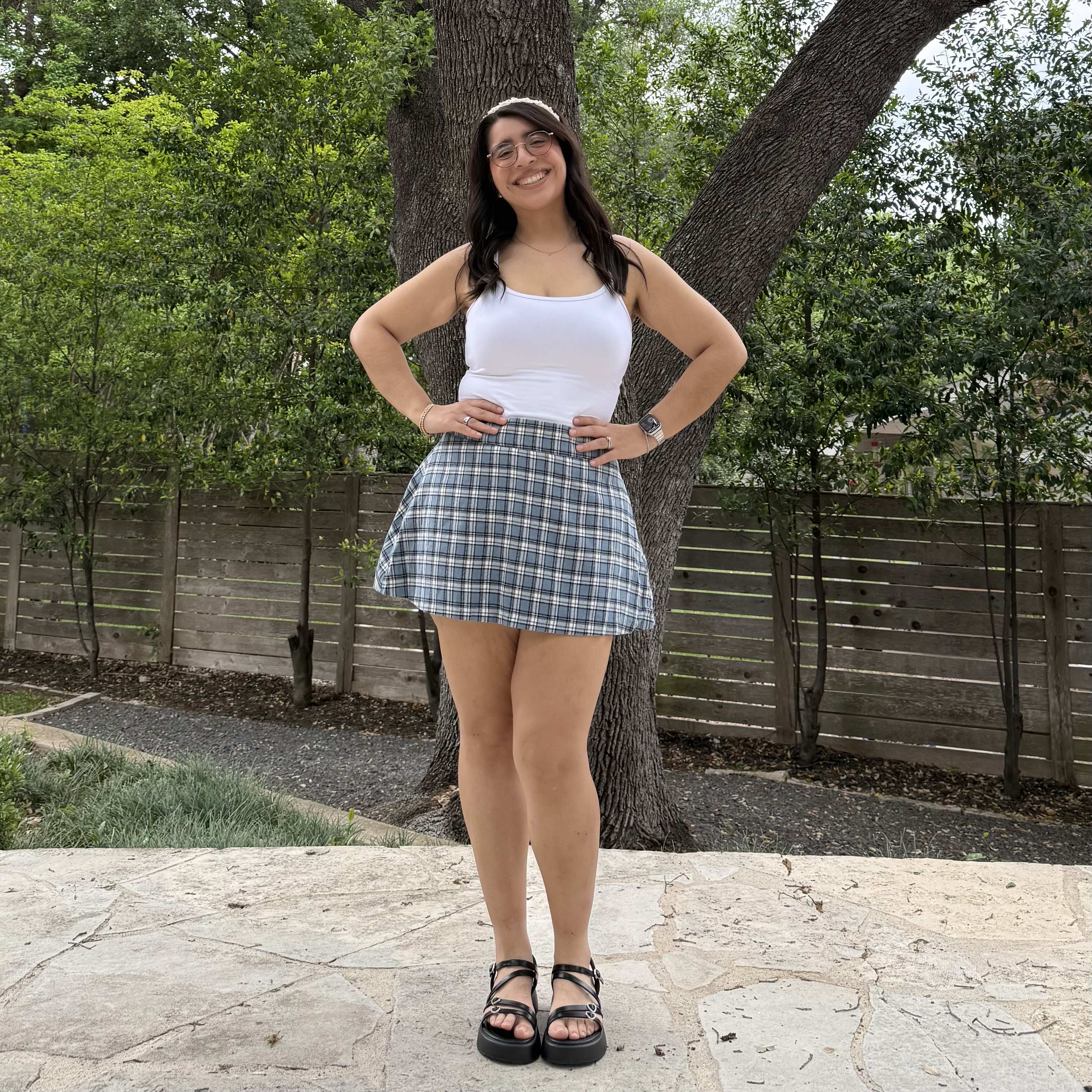 Christina Mini Skirt - Blue Plaid *Clearance Sale*
